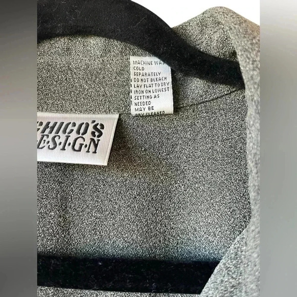 Vintage Chicos Design Button-Down Tunic Top Size M - Picture 5 of 8